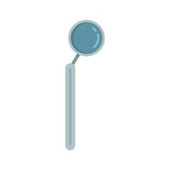 Wall Mural - Dentist magnifier icon flat isolated vector