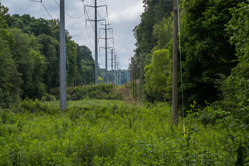 Utilities and power lines parallel