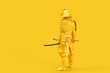 © kirill_makarov - Rear view of Samurai warrior in full armor with katana. 3D illustration
