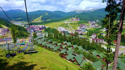 Poster - The Bukovel Mountain ski lift, Carpathians, Ukraine