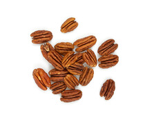 Pecan Nuts Isolated On White Background