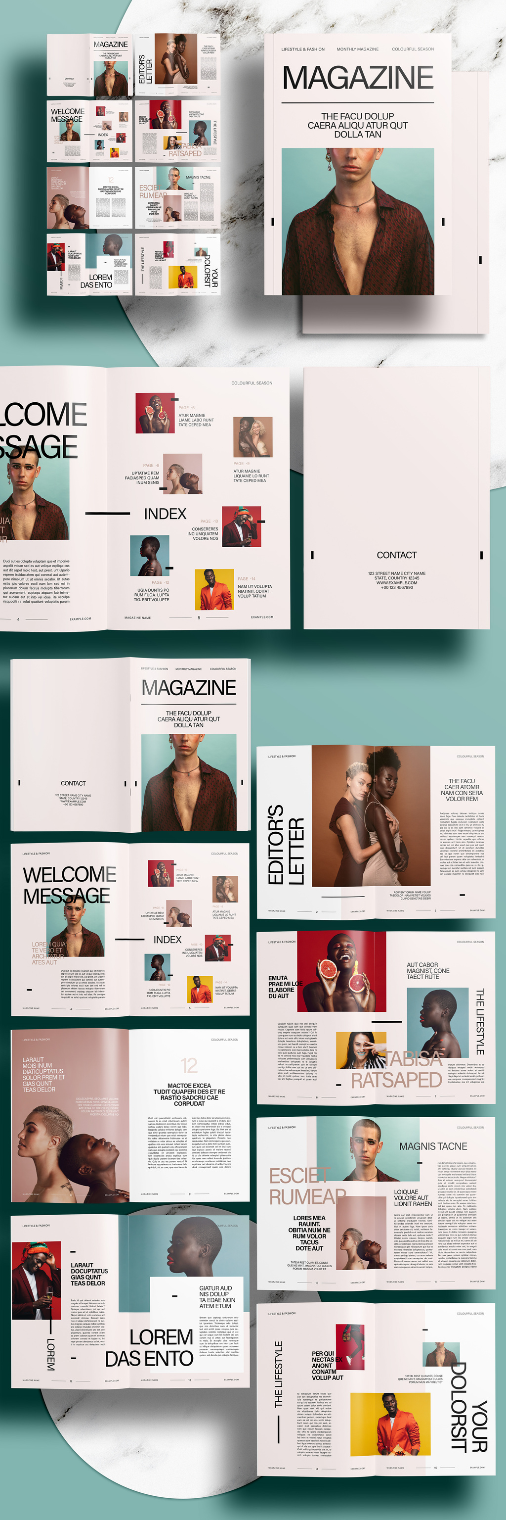 Fashion Magazine Layout Stock Template