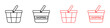 © Frank - Conjunto de icono de carrito de compras. Cesta o canasta para almacenar productos de venta en el supermercado. Ilustración vectorial
