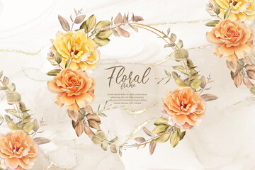 Wall Mural - Rustic Bohemian Fall Autumn Wedding Invitation Design