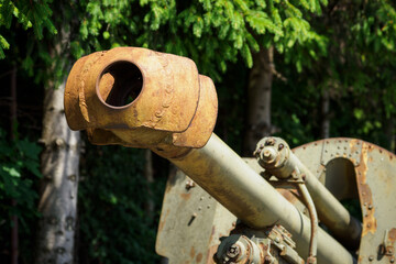 Wall Mural - The metal mountain part of the army's decommissioned cannon.