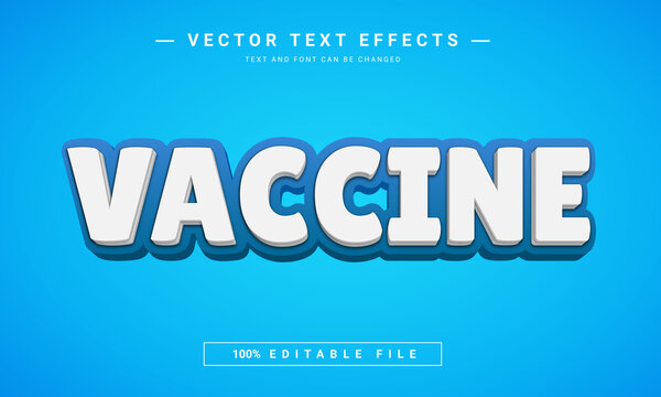 Vaccine Editable text effect template