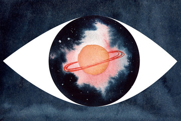 Wall Mural - Saturn the cosmic teacher