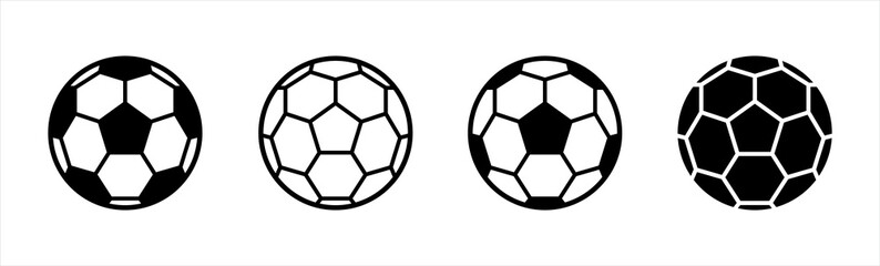 soccer ball icon. football simple black style, vector illustration.