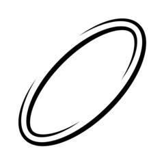 Poster - Letter o zero ring planet saturn swoosh oval icon vector logo template illustration