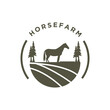 horse farm logo animal  design vector