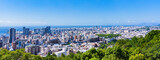 Fototapeta Miasto - 神戸市　俯瞰　パノラマ　【 夏 の 都市風景 】