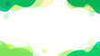 © rrice - 緑色抽象幾何学曲線フレーム背景