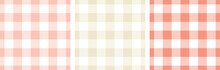 Checkered Napkin Crossed Stripes Rustic Seamless Paterns Design. Plaid Tartan
