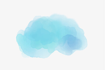 Wall Mural - blue watercolor on white vector abstract background. blue pastel splash on art paper, hand drawn