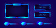 © andinur - blue neon live stream gaming esport frame panels modern tech cyber futuristic display elegant