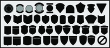 Templates For The Design Of Stripes In The Style Of Military And Bikers