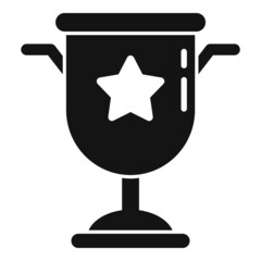 Wall Mural - Quality cup icon simple vector. Award trophy