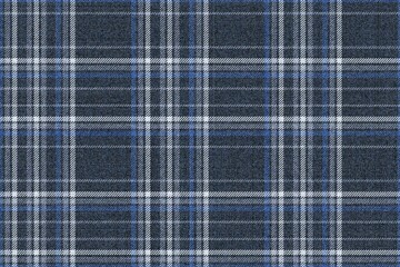 Poster - dark gray denim fabric pitted seamless texture with blue jeans colors checkered stripes for gingham, plaid, tablecloths, shirts, tartan, clothes, dresses, bedding, blankets, tweed