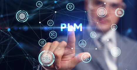 plm product lifecycle management system technology concept. technology, internet and network concept