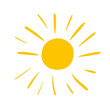 © elialady - Sun with in doodle cartoon style. Childish simple art for t shirts, clothes design. Easy to recolour. Vector.