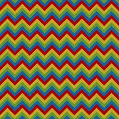 Seamless retro zig zag horizontal chevron rainbow background pattern