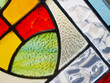 canvas print picture - artistic stained glass window in liberty style-detail