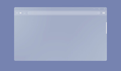 Wall Mural - translucent frosted glass internet browser window background. ground glass web browser frame