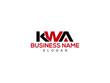 Alphabet KWA Logo Letter Vector For Business