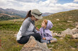 Mother and daughter in the mountains, Colorado