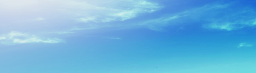 Wall Mural - panorama blue sky with beautiful natural white clouds