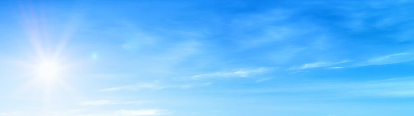 Wall Mural - panorama blue sky with beautiful natural white clouds