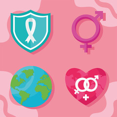 Sticker - world sexual health icons