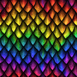 Seamless texture of dragon scales, reptile skin, rainbow color, 3d illustration