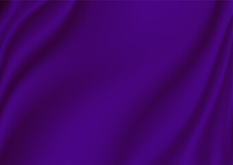 Abstract purple silk vector background.Luxury cloth or liquid wave.Abstract  fabric texture background. Cloth soft wave. Creases of satin, silk, and Smooth elegant cotton.Smooth ripple material.