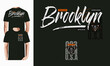 brooklyn ,stylish typography slogan. perfect design with the lines style. Vector illustration for print tee shirt.
