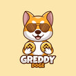 Greddy Doge Creative Cartoon Logo Design