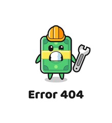 Sticker - error 404 with the cute money mascot