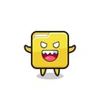 illustration of evil folder mascot character