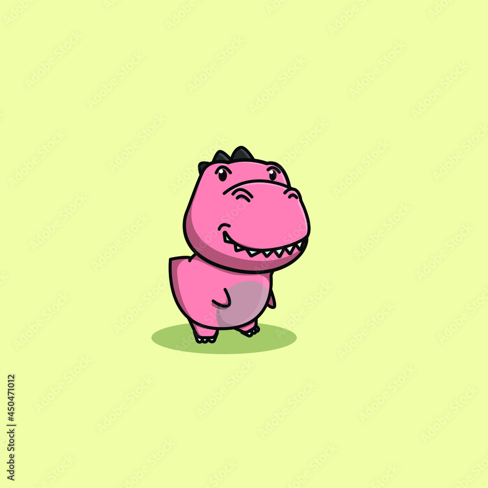 cute dinosaur Cartoon Vector Icon Illustration. Science Technology Icon ...