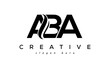 Letter ABA creative logo design vector	