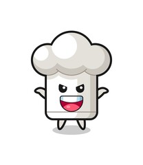 Sticker - the illustration of cute chef hat doing scare gesture