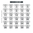 © danz - Date Icon White Color Vector illustration set