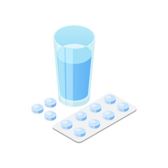 Sticker - Pills Isometric Icon