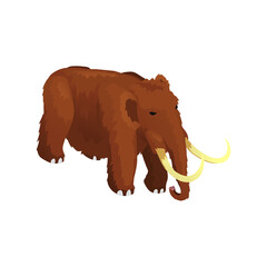 Canvas Print - Mammoth Isometric Illustration