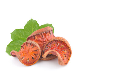 Wall Mural - dried quince slices an isolated on white background