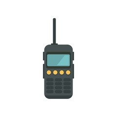 Poster - Walkie talkie antenna icon flat isolated vector