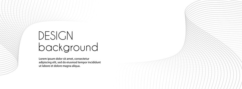 abstract long white banner with wavy lines. minimal vector background for facebook cover, web header