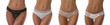 © New Africa - Collage with photos of women wearing panties on white background, closeup. Banner design