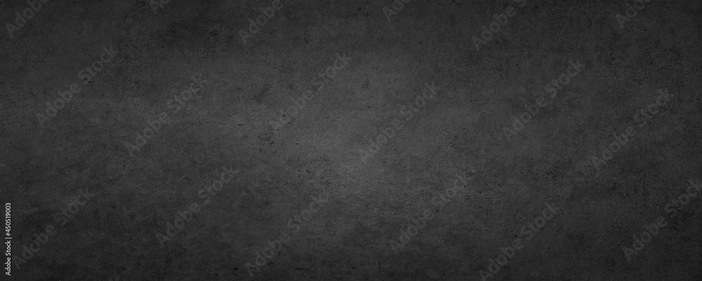 black wall texture for background, dark concrete or cement floor old black with elegant vintage distressed grunge texture and dark gray charcoal color paint - obrazy, fototapety, plakaty 