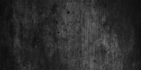 Wall Mural - black wall texture for background, dark concrete or cement floor old black with elegant vintage dist